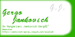 gergo jankovich business card